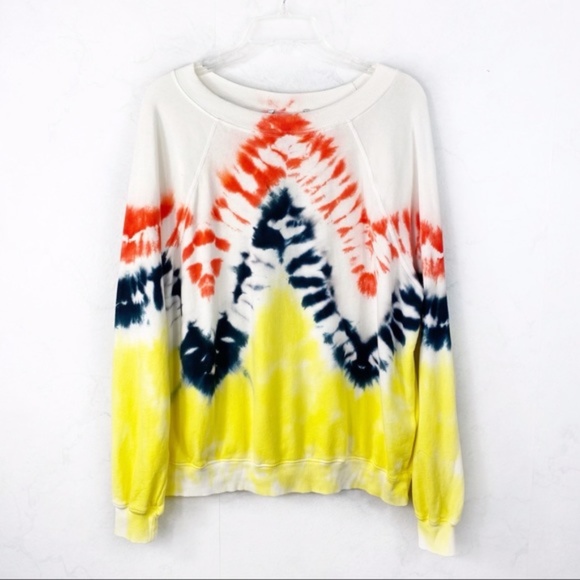 Wildfox Burst Tie Dye Oversized Sweatshirt Jumper - Picture 6 of 8